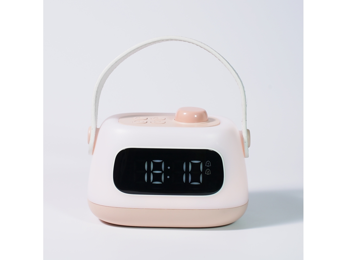 Relógio Despertador Inteligente Portátil Rosa Lotus, Luz Noturna, Multifuncional, 2000mah, Decoração Para Quarto Infantil Sfushos