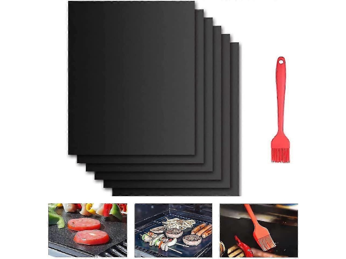Tapetes Para Grelhar, Pacote Com 6 Unidades, Tapetes Universais Para Forno De 40x33cm, Adequados Para Fornos De Convecção.
