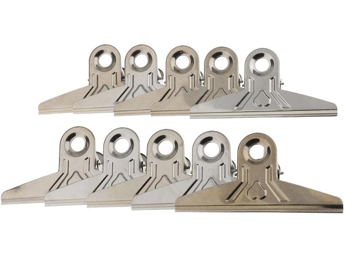 Conjunto De 10 Prendedores Grandes 15cm, Prendedores De Metal Resistentes Sacolas E Papéis, Prendedores Multiuso