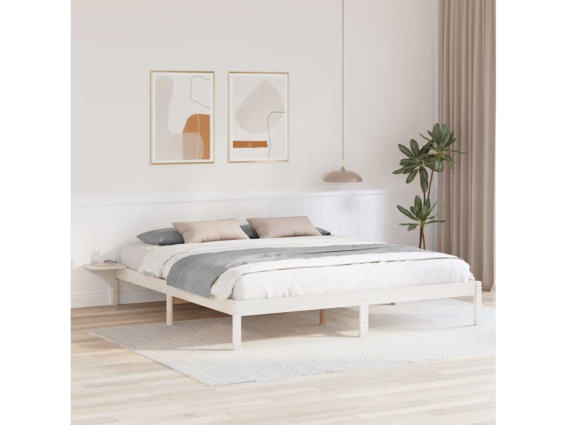 Vidaxl Estrutura da Cama Branco 200 X 200 Cm