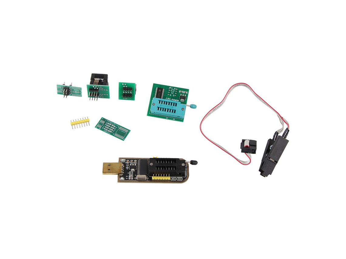 Programador Usb Ch341a Adaptador Sop8 Para Dip8 Clip De Teste Módulo Para Chips 24 25 Série