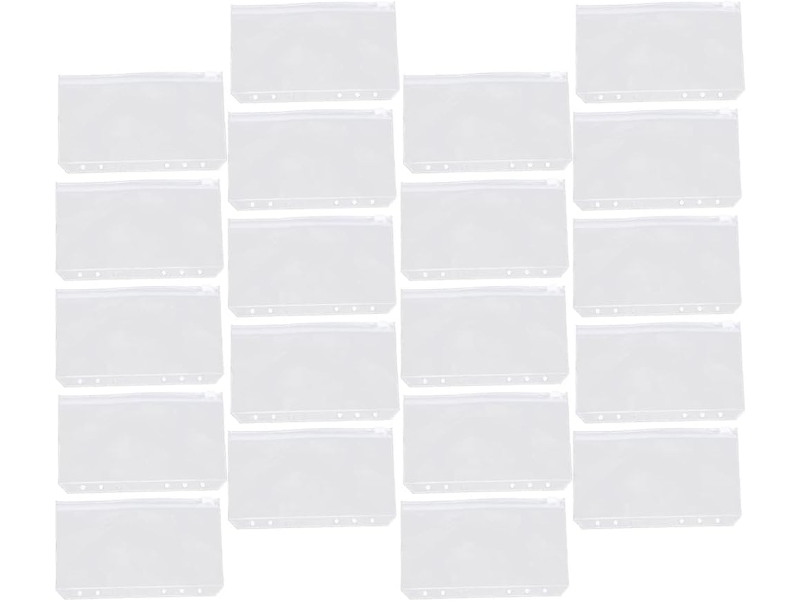 Conjunto De 50-sacos Impermeáveis Com Zíper Em Pvc Tamanho A6 Escritório E Viagens, Resistentes E Ecológicos