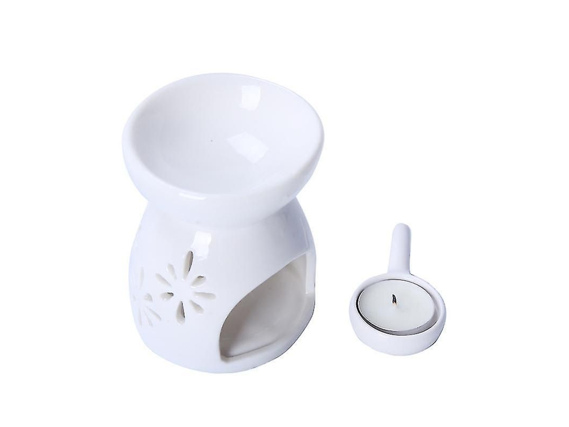 Forno de aromaterapia de cerâmica branca Oco da Com Design para óleos essenciais e velas - Decoração para casa