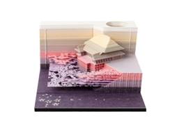 Bloco de Notas, Bloco de Notas Adesivo 3d do Templo Kiyomizudera BRILVIBERA (roxo)