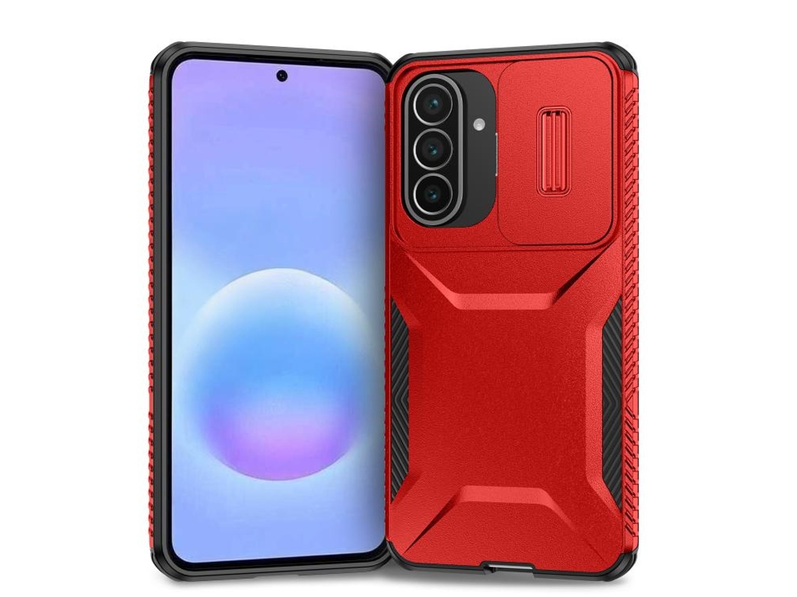 Capa Para Samsung Galaxy A36, Capa À Prova De Choque Com Tampa Deslizante Para Lente (vermelha) Digitallab