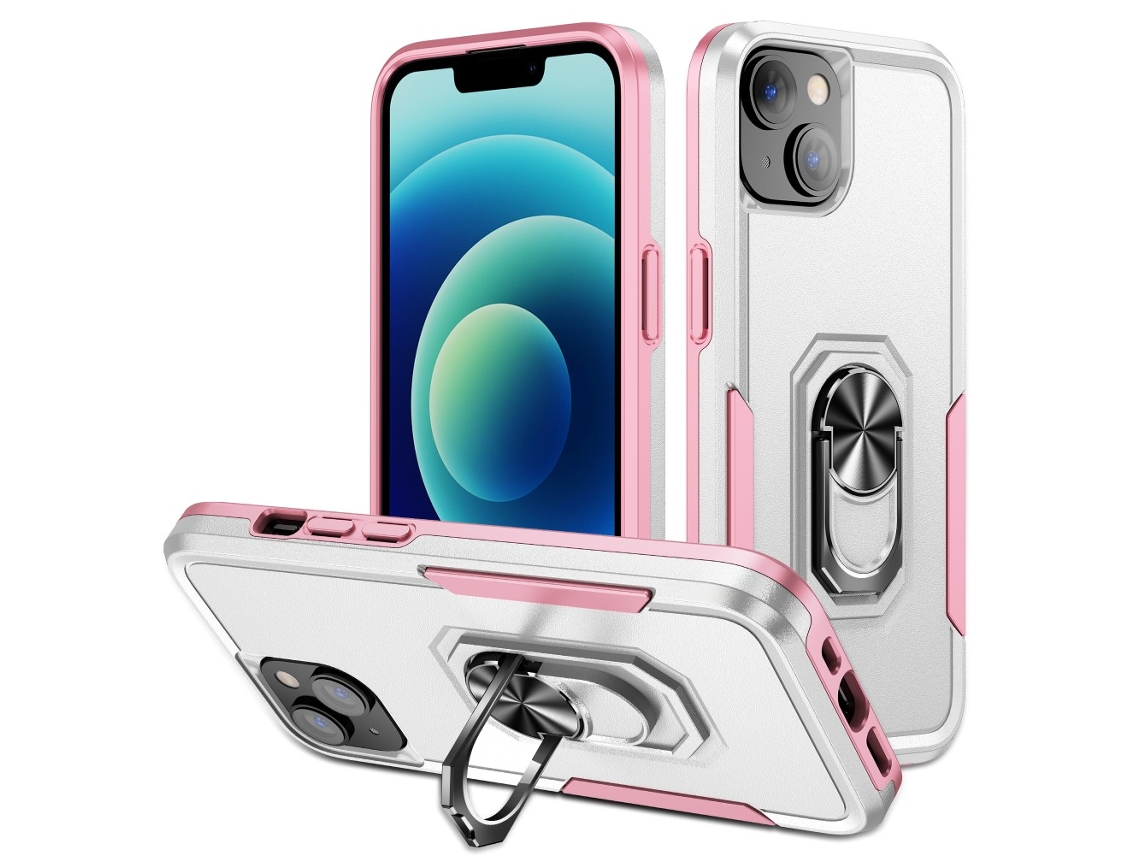 Suporte Casa Para Iphone 15 Plus Pele Sintética Branco