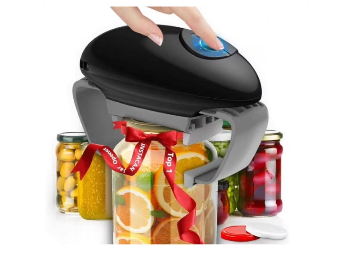 Abridor De Potes Elétrico Automático Para Idosos Com Artrite E Mãos Fracas, One Touch, Auto-grip,pronto A Usar Preto Hexinyigjly