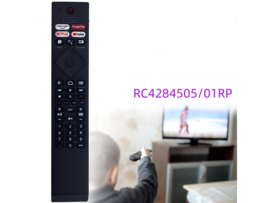 Comando de Tv para Philips Rc4284505/01rp com Controlo por Voz XIAOMOYU