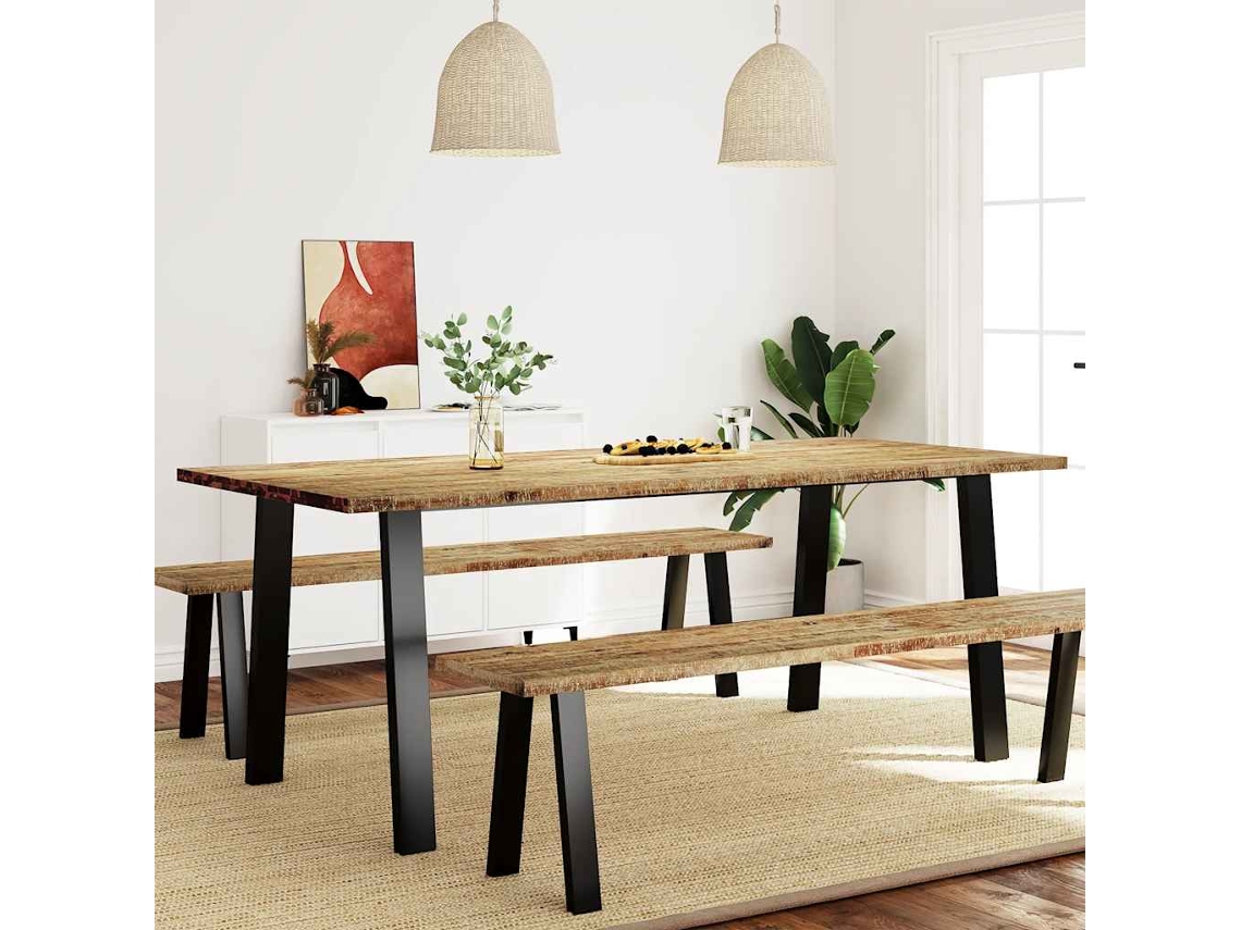 Vidaxl Mesa De Jantar 200x90x76 Madeira De Acácia Maciça