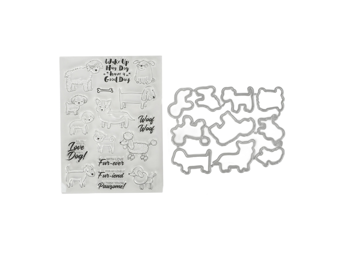Kit De Selos Transparentes Perro Oveja Com Design Único Para Scrapbooking E Manuais