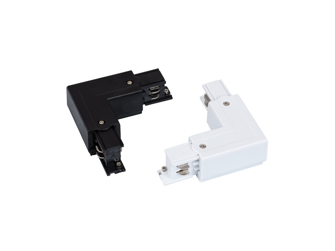 Conector Left Side Tipo L Para Carril Trifásico  Preto