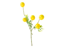 Laxiscreed Conjunto De Frutas De Limão Artificial Com Fio De Espuma, 50cm, 5 Peças De 2cm