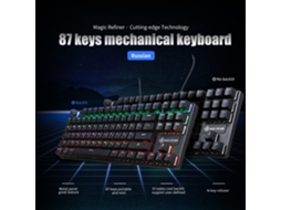 Teclado Mecânico Para Jogos Magic-refiner Com 87 Teclas, Switch Azul E Rollover De N-tecas