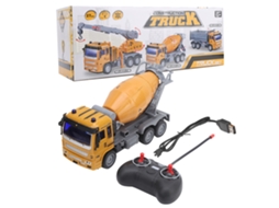 Brinquedo Caminhão Betoneira Controle Remoto 1:24 6ch Veículo Engenharia Abs