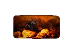 Capa Flip Para Iphone 17 Pro Com Helicóptero Do Exército Em Guerra
