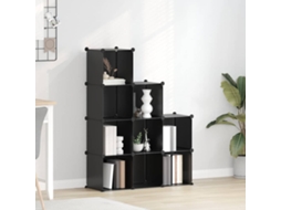 Vidaxl Organizador De Arrumação Com 9 Cubos Pp Preto