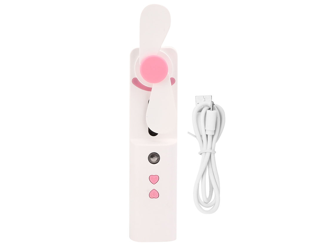 Usb Nanometer Atomizer Handheld Hydrating Sprayer With Fan Pink