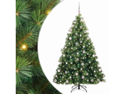 Conjunto 1 Decoração Sazonal Vidaxl Verde Plástico (210 Cm)