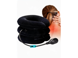 Almofada Ergonómica Em Ferradura Para Tração Cervical Com Bomba Digitallab Preto