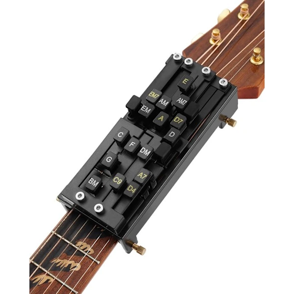 Pressionador de Acordes para Guitarra, Auxiliar e Treinador de Acordes Portátil para Guitarras, para Violões AQUAFORGE