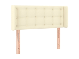 Cabeceira de Cama com Abas Couro Artificial 103x16x78/88cm Creme MAISON EXCLUSIVE
