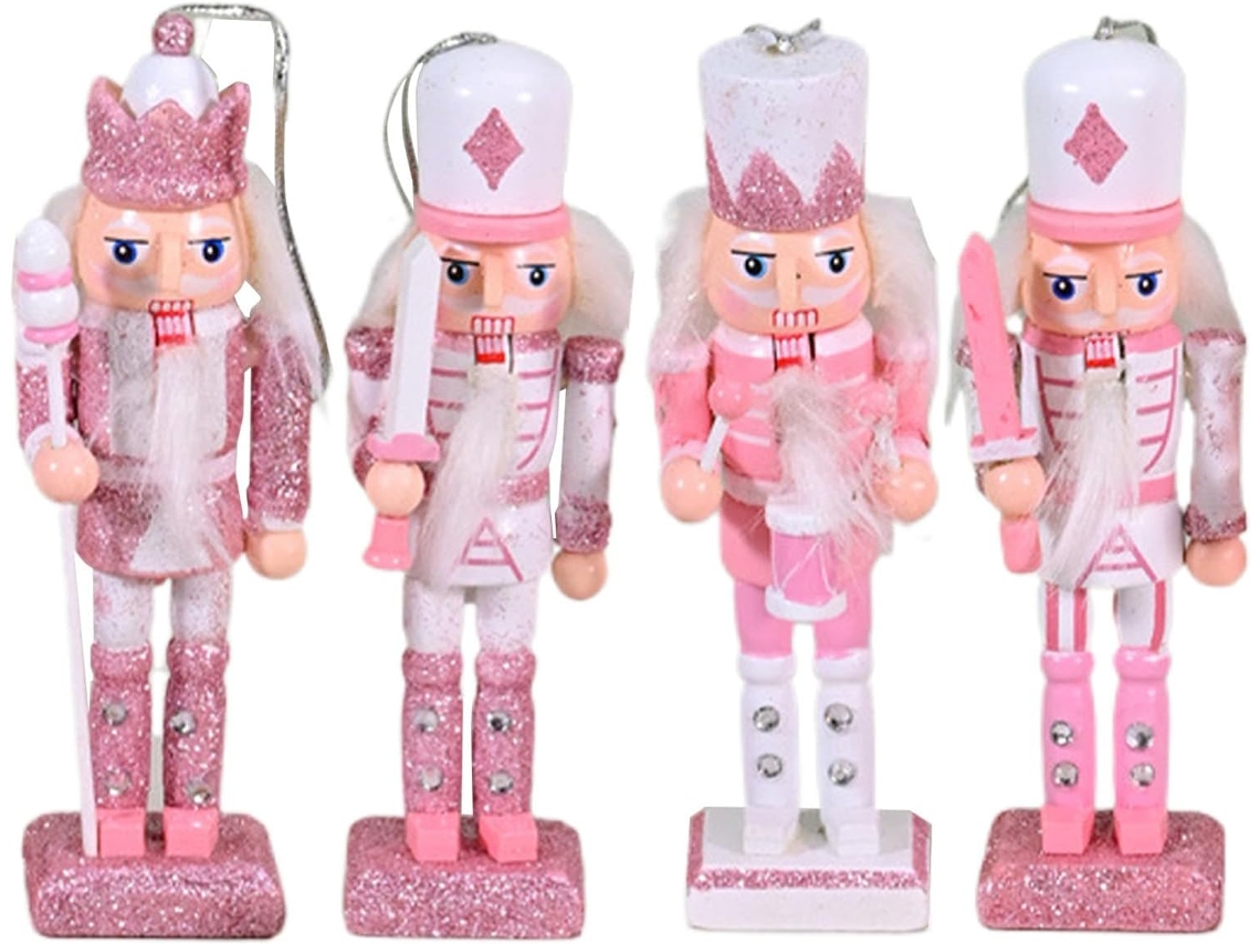 Estatuetas Quebra-nozes | Coleção Natalina Quebra-nozes Rosa |