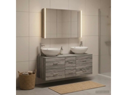 Vidaxl Conjunto De Móveis Para Banheiro 4 Pcs Sonoma Cinzento