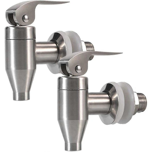 Conjunto De 2 Torneiras De Reposição Para Dispensador De Bebidas Em Aço Inoxidável Ry, Tipo Push.