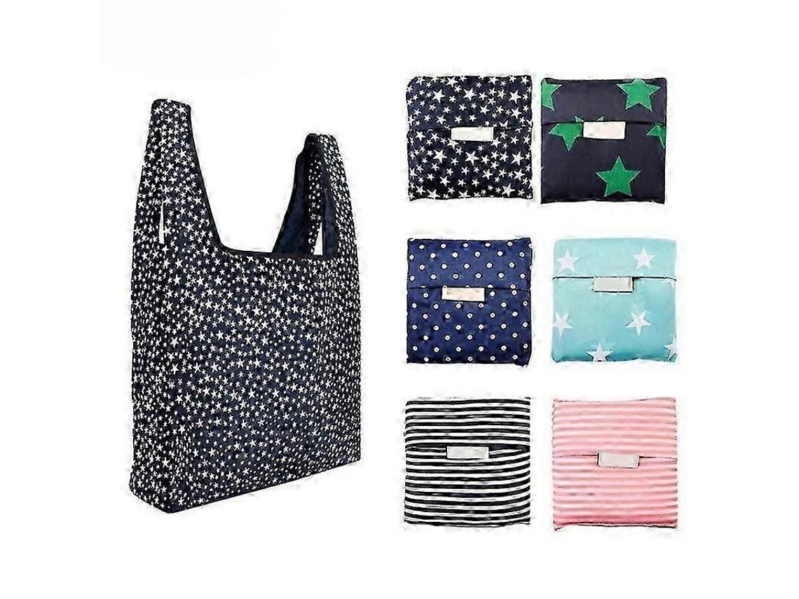 Conjunto de 6 Sacolas Reutilizáveis ​​para Compras com Bolsa Interna, Dobráveis ​​e Laváveis. GOKOCO