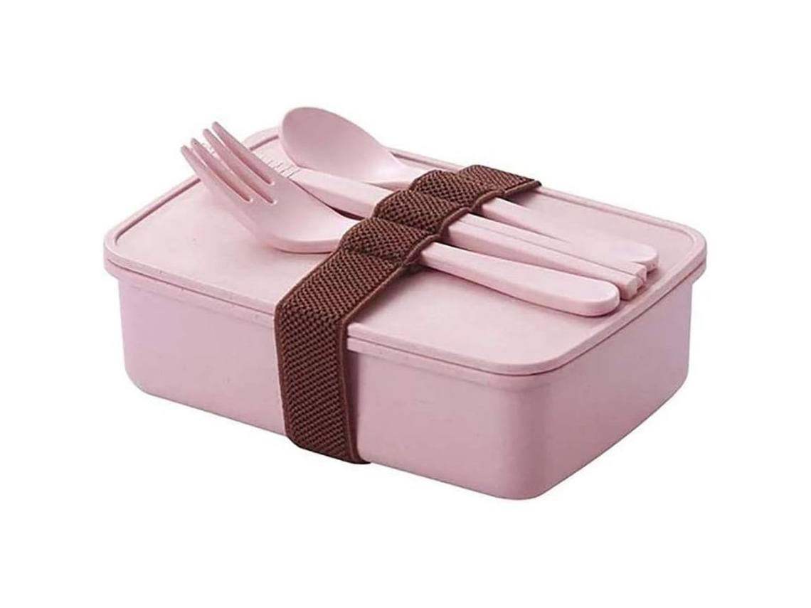 Caixa de Lanche Nova LINE de fibra de bambu rosa para estudantes