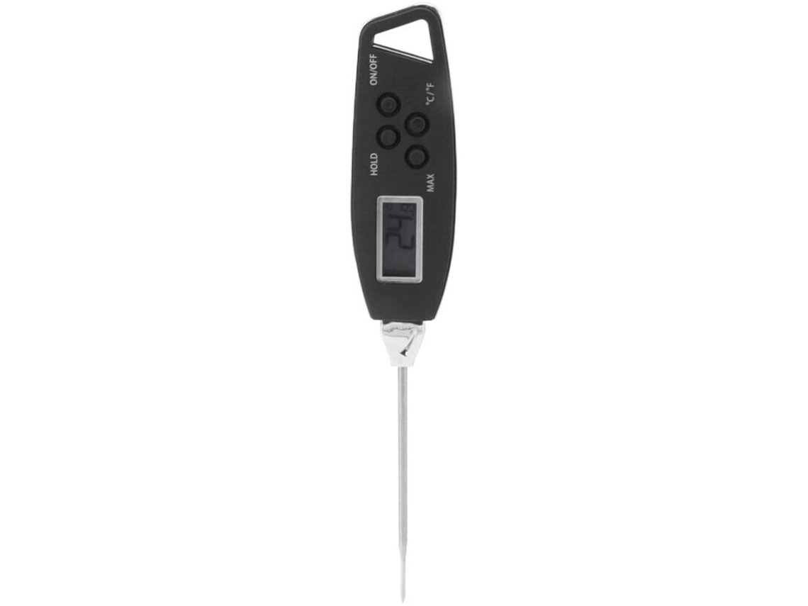 Termómetro Digital De Carne Lurelia De Leitura Rápida Para Cozinha E Churrasco, Impermeável Ipx5, Magnético, Preto