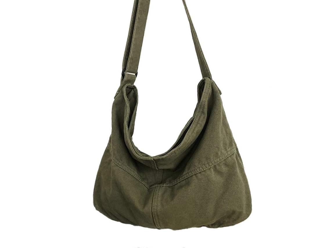 Bolsa De Ombro Harajuku Feminina, Estilo Mensageiro, Ideal Para Estudantes E Compras. Bolsa Grande, Transversal E De Mão, Na Cor Verde.