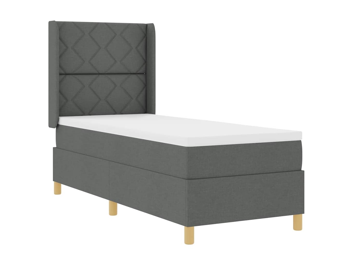 Cama Box com Fitas Led com Cabeceira Cinzento 80x200cm Tecido MAISON EXCLUSIVE
