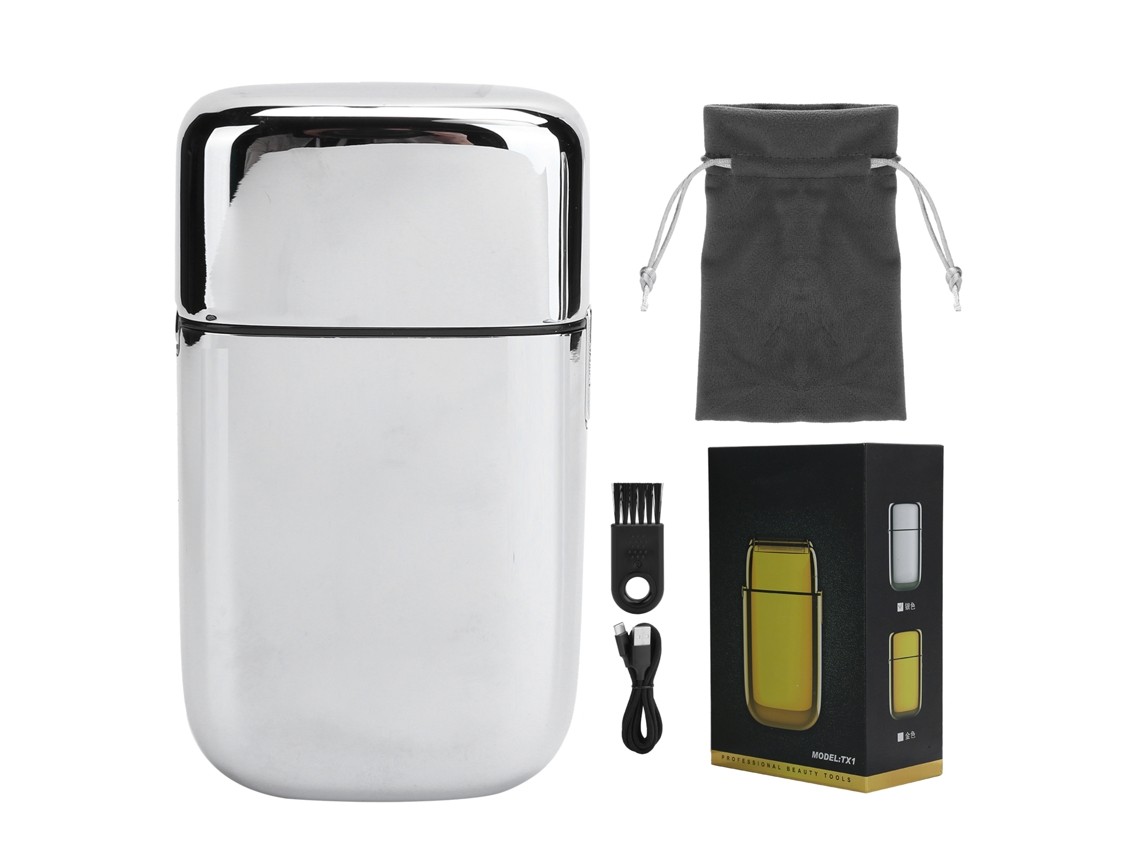 Barbeador Elétrico Suaperne 2026 para Homens, Aparador de Barba e Cabelo à Prova d'Água, 6500 rpm, Metal, Acessórios Diários, Prata