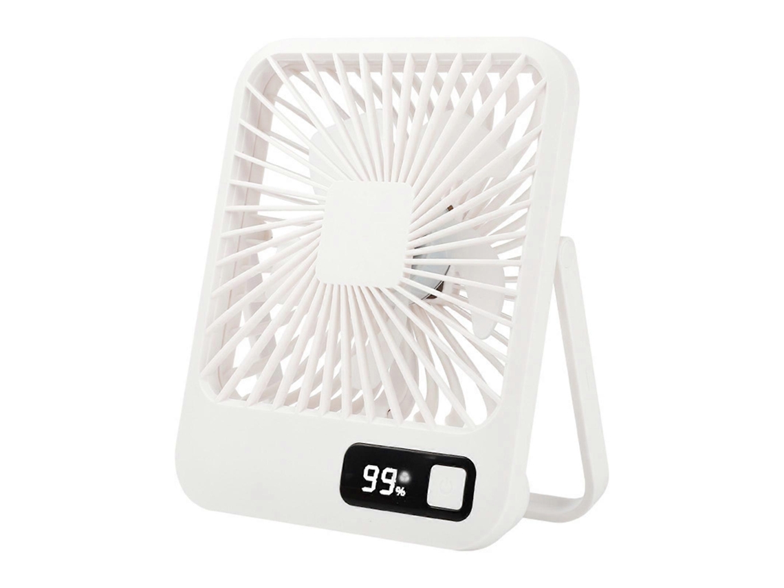 Ventilador de mesa MDUG compacto, silencioso, visor digital, 1500mAh e 5 velocidades