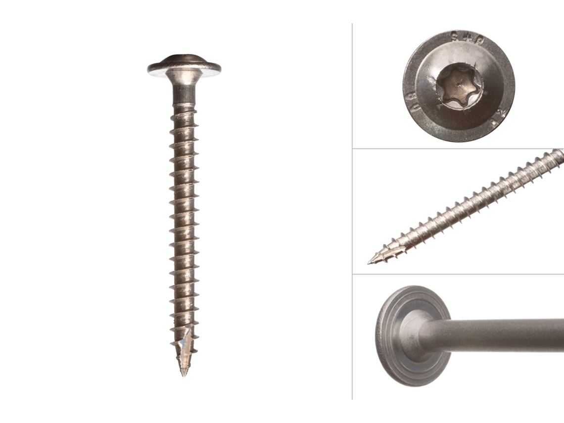 Parafuso Anilha Aço Inoxidável 8.0 X 80 Mm Torx Caixa 50 Peças WOVAR