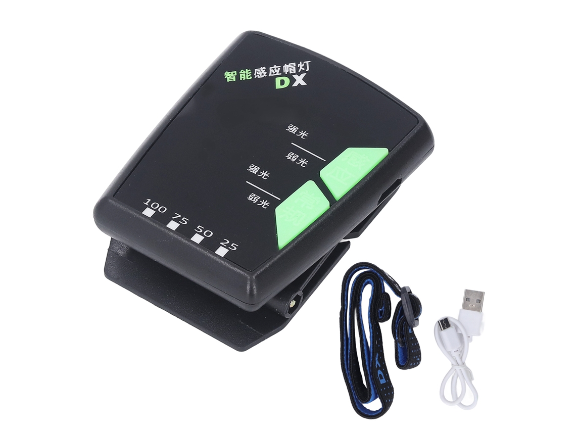 Lanterna de Clip para Chapéu LED Recarregável USB com Exibição de Bateria para Pesca ao Ar Livre Preto S/MARCA