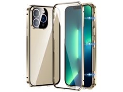Capa De Vidro Temperado Hd Para Iphone 13 Pro Max - Fecho Magnético Duplo