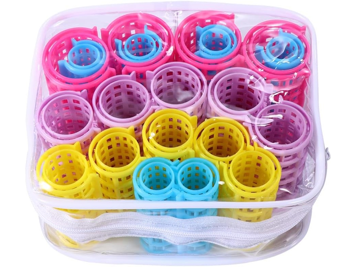 Rolos De Cabelo Autoaderentes Para Uso Doméstico Ou Em Salão De Cabeleireiro (pacote Com 20)