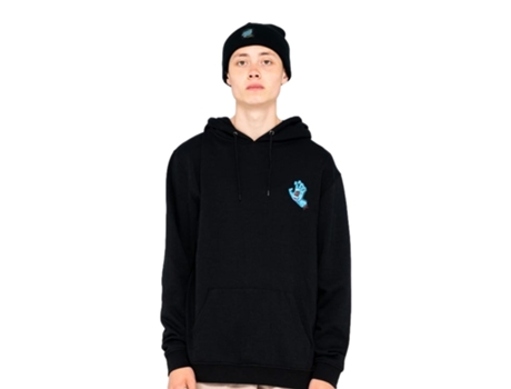 Sweatshirt de Homem SANTA CRUZ Gritando Capuz Peito Sintetico Preto (L)