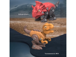 Primerox 3pcs Brinquedos Dinossauros Montáveis Ovos Diy Construção para Crianças Meninos Meninas