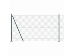 Conjunto 1 Poste De Cerca Vidaxl Verde Aço (10 X 1,2 M)