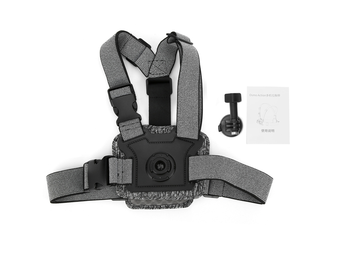 Telesin Action Camera Chest Mount Strap Adjustable Harness Dual Camera Belt Holder LAXISCREED
