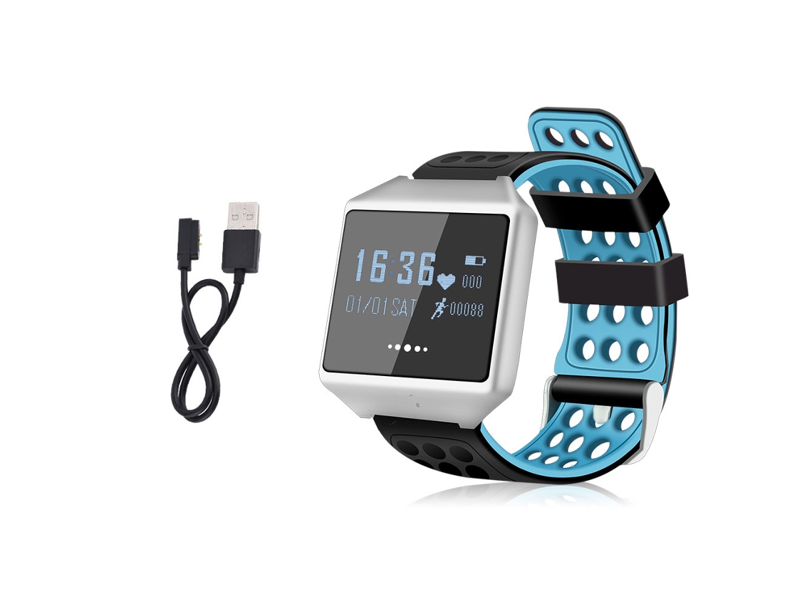 Pulseira Inteligente EOOCOO com monitoramento de frequência cardíaca, à prova d'água e Bluetooth