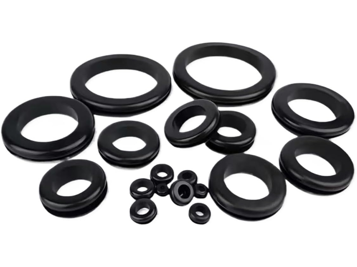 Conjunto de 100 Buchas de Silicone para Orifícios, Arruelas Borracha 3 A