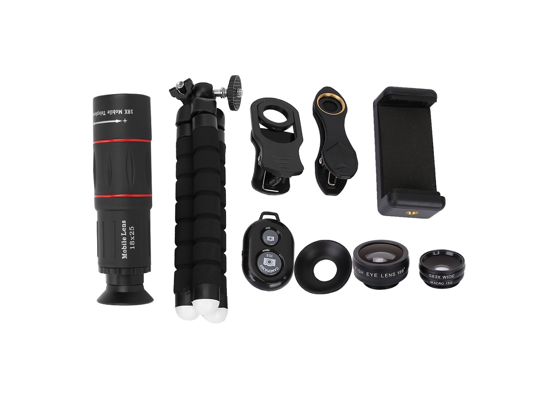 Lente para celular com zoom de 18x, lente para câmera de celular, lente de alta qualidade para telefone.