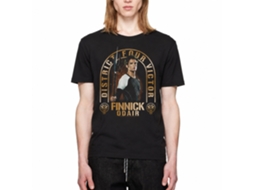 Rockinstone Hunger Games Movie District Four Victor Black Adult T-shirt Size:xxl