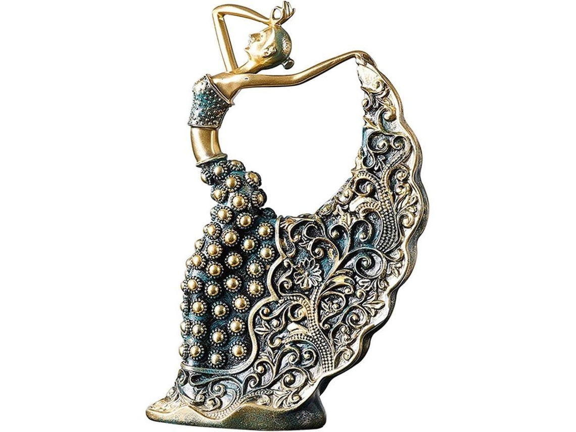 Estátua Nova Line de Bailarina Pavão, Resina, Decoração de Arte, Presente