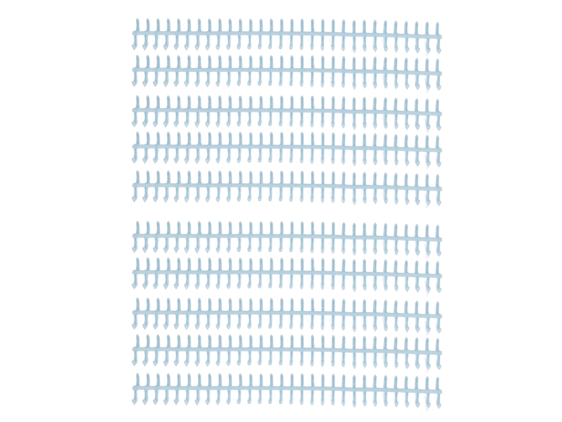 10 Peças De Espiral De Encadernação Com 30 Buracos 12mm Em Plástico Azul Claro Para Escritório, Escola E Diy