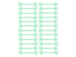 Conjunto 24 adesivos parede luminosos padrão flecha decor quarto infantil PVC removível | S/MARCA